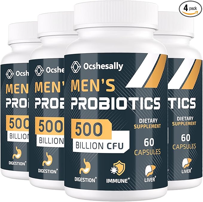 Probiotics for Men 500 Billion CFUs &amp 12 Strains Mens probiotic with Turmeric Cranberry Goji - Probiotics for Digestive Health Gut Immune &amp Bloating Prostate &amp Urinary Tract Health
