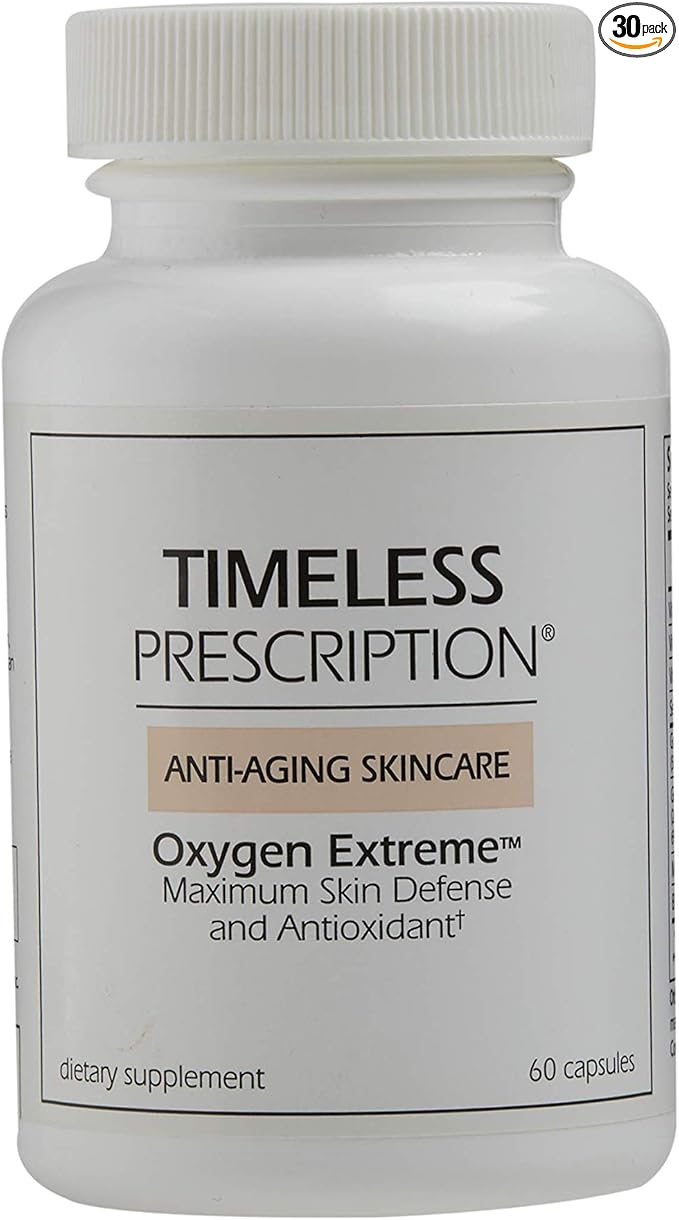 Timeless Prescription - Oxygen Extreme Anti-Aging Skin Care Maximum Defense &amp Antioxidant Maintain Cardiovascular Health Skin Health Market America (30 Servings)