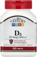 21st Century D 1000 iu Tablets 300-Count (2 Pack)