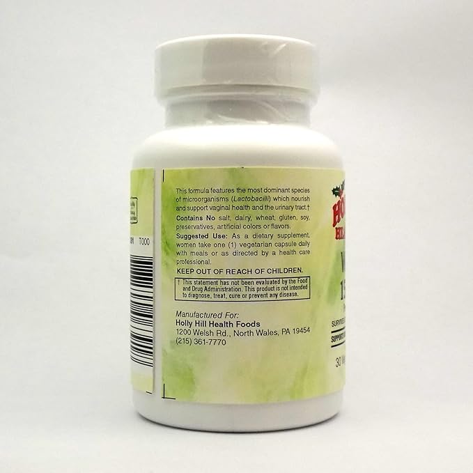 Holly Hill Health Foods Women's Probiotic 15 Billion CFU 30 Vegetarian Capsules