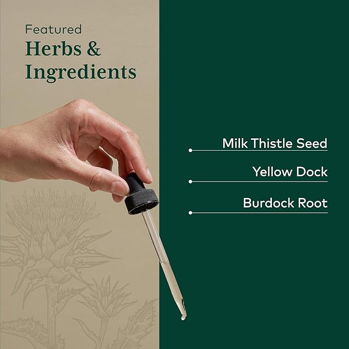 GAIA HERBS PRO Detoxification Formula - Supports Liver Health &amp Detoxification* - Milk Thistle Yellow Dock &amp More - 2 fl oz (30 Servings)
