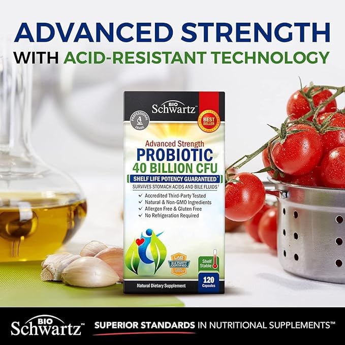 Advanced Prebiotic Gut Health Supplement (2 Month Supply) Plus 40 Billion CFU Daily Probiotic Supplement (2 Month Supply)