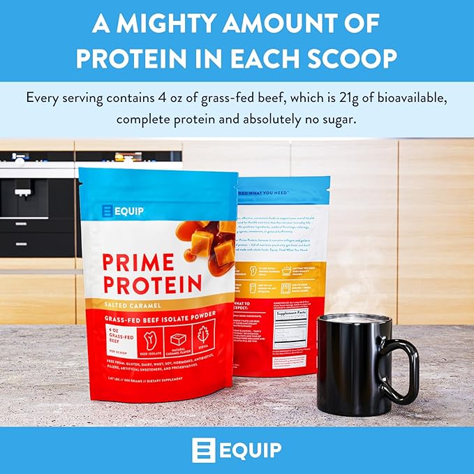 Equip Foods Prime Protein Powder Vanilla &amp Prime Protein Powder Salted Caramel