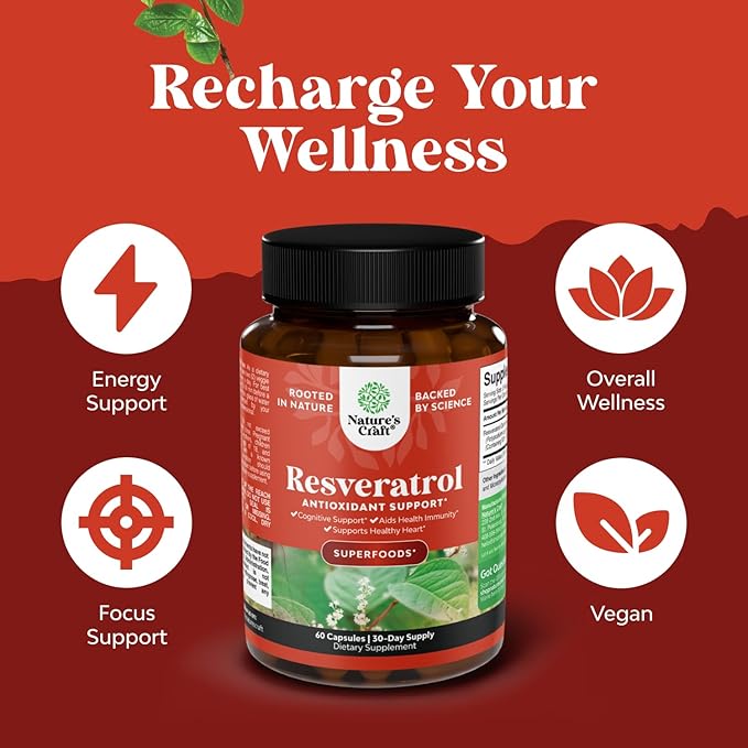 Bundle of Anti Aging Trans Resveratrol Supplement and Halal Zinc Supplement 50 mg - Natural Joint Support Supplement - Zinc Immune System Booster and Natural Zinc Supplement