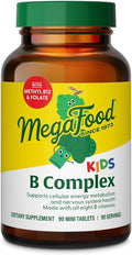 MegaFood Kids Vitamin B Complex – with Vitamin B12 &amp B6 Folate Biotin Zinc Lemon Balm L Theanine &amp More Supports Cellular Energy Metabolism Vegetarian Gluten Free – 90 Mini Tablets