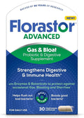 Florastor Advanced Gas and Bloat Probiotic Digestive Enzymes and Botanicals Plus Probiotics for Digestive Health 30 Capsules
