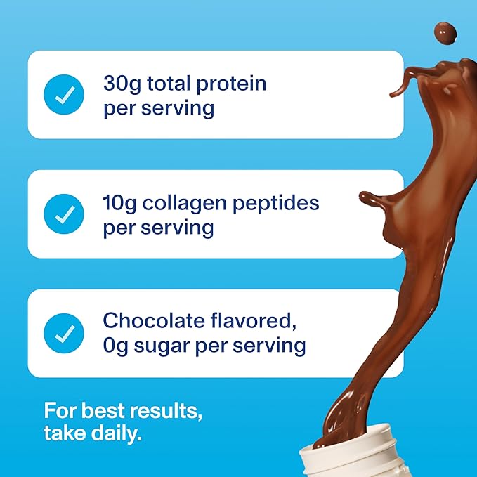 Vital Proteins® Chocolate Collagen &amp Protein Shake 30g Total Protein Including 10g Collagen Peptides Healthy Hair Skin Nails &amp Joints**