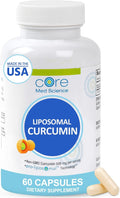 Core Med Science Liposomal Curcumin Capsules 500mg - Pure Turmeric Extract Supplement - High Absorption Joint &amp Heart Health Support for Adults - Promotes Cognitive &amp Brain Health Non-GMO (6