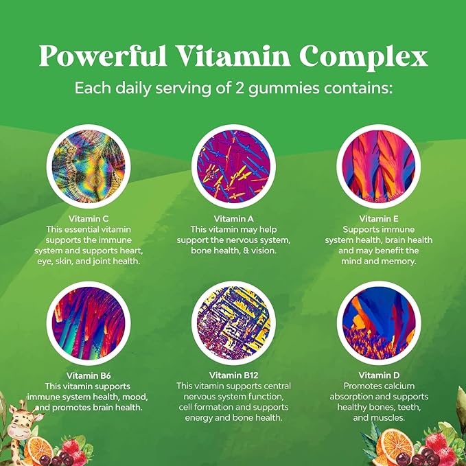 Bundle of Plant Based Kids Multivitamin Gummies with Vitamins A C D3 E B6 &amp B12 Zinc &amp Iodine and Kids DHA Omega 3 Gummies with Vegetarian 6 9 for Vision Brain &amp Immunity - Non GMO Su