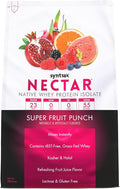 Syntrax Nutrition Nectar 100% Whey Protein Isolate Powder Refreshing Fruit Juice Flavor Super Fruit Punch 2 lbs