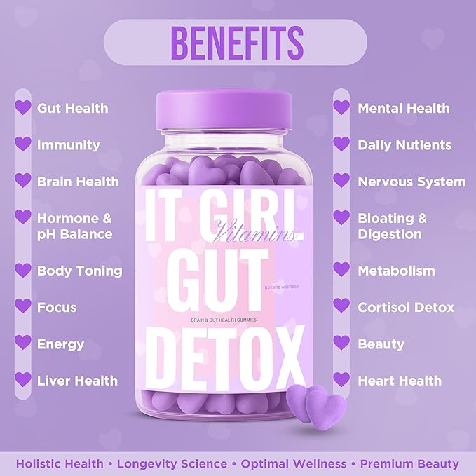 Gut Health Cleanse Detox Gummies for Women &amp Teens – Probiotics Prebiotics Digestive Enzymes &amp Superfoods Greens Blend – Vegan Daily Digestive Supplement for Bloating Relief Debloat &amp G