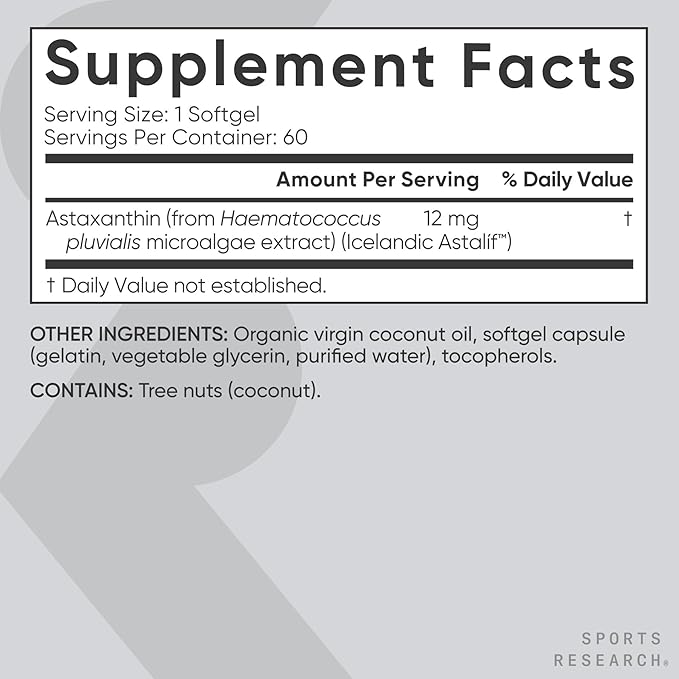 Sports Research® Antioxidant Support Pack - High Potency Liposomal Vitamin C Supplement 1000mg + Coenzyme Q10 100mg + Triple Strength Astaxanthin 12mg w/Organic Coconut Oil