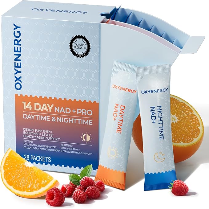 OxyEnergy NAD Supplement 1550 mg &amp Collagen Peptides Capsules