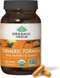 ORGANIC INDIA Turmeric Curcumin Herbal Supplement - Joint Mobility &amp Immune System Support Healthy Inflammatory Response Whole Root Supplement Organic Trikatu USDA Certified Organic - 90 Capsu