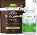 Vegan Collagen Protein Powder + Calcium &amp Magnesium Complex Vegan Bundle Comprehensive Bone Support by Igennus