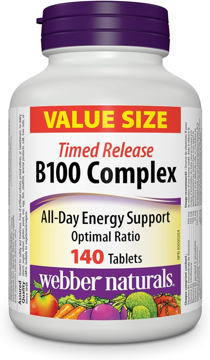 Webber Naturals Vitamin B100 Complex Time Release 140 Tablet