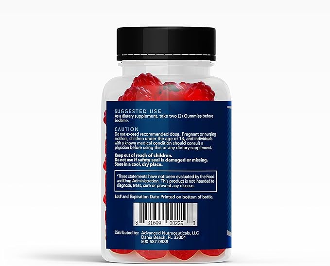 Sleep Gummies - Advanced Natural Formula with L Theanine Passionflower Chamomile and Lemon Balm - Made in The USA Passion Fruit Flavor 60ct