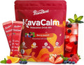 Supercalm Powdered Drink Mix Cortisol Reducer and Sleep Aid with Kava Root Ashwagandha L-Theanine Magnesium Glycinate Lemon Balm Rhodiola Vitamin D3 &amp B6 Vegan Non-GMO 20 Packets