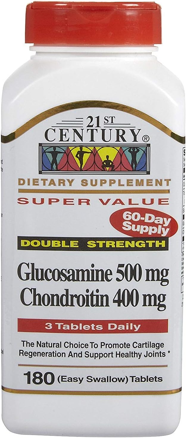 21st Century Glucosamine 500mg &amp Chondroitin 400mg Capsules 180 Count (2 Pack)