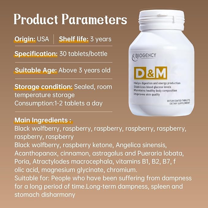 D&ampM 1 Pack 30 Count Skincare Support Supplement - Helps Digestion and Energy Production Maintains a Healthy Body Improves Skin Quality with Folic Acid Vitamin B1 B2 B7