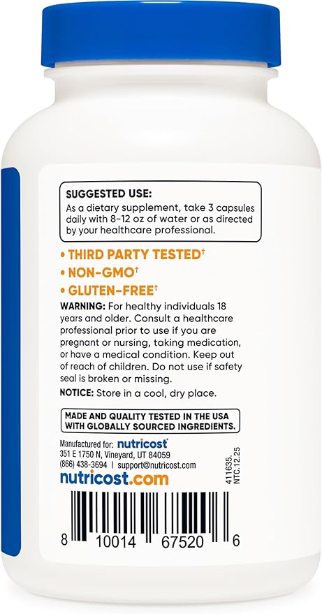 Nutricost Turmeric Curcumin Pills (3 Pack) with BioPerine and 95% Curcuminoids 2300mg 120 Capsules Veggie Capsules 767mg Per Cap 40 Servings Gluten Free Non-GMO