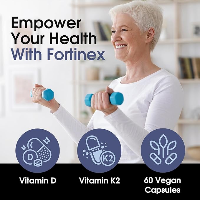 Vitamin D3 Vitamin K2 Plus Vitamin C Vitamin E MCT Resveratrol NADH and CoEnzyme Q10 - Supports Bone Health and Cellular Health. - Gluten Free Non-GMO - 60 Vegan Capsules