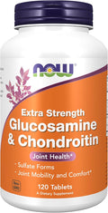 NOW Foods Supplements Glucosamine &amp Chondroitin Extra Strength Sulfate Forms 120 Tablets