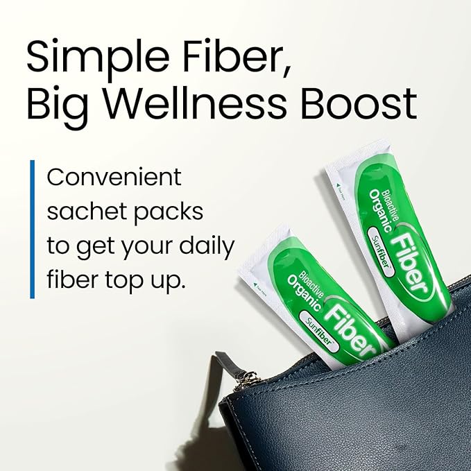 LABO Nutrition Bioactive Organic Fiber – Sunfiber PHGG Soluble Prebiotic Fiber for Digestive Regularity &amp Gut Health – Partially Hydrolyzed Guar Gum Low FODMAP Unflavored Vegan Non-GMO 30 Sac