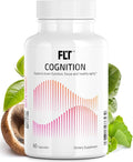 FLT Cognition Supplement – Focus Improved Memory Recall &amp Clarity Nootropic with Ergothioneine L-Theanine Gingko Biloba Lutein &amp Green Coffee Bean Extract – 60 Capsules | Vegan