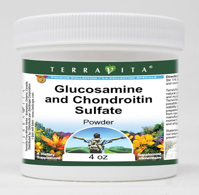 Terravita Glucosamine and Chondroitin Sulfate Powder (4 oz ZIN: 512046) - 3 Pack