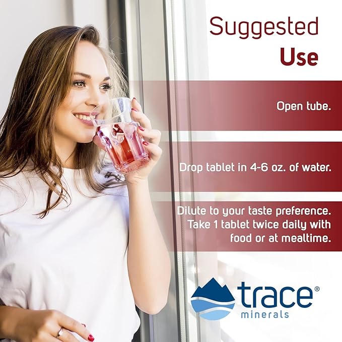 Trace Minerals Magnesium Effervescent - Healthy Heart &amp Energy Support Supplement - Natural Magnesium Supplement to Aid Healthy Sleep - Gluten-Free Health Supplement - Raspberry 8 Tubes (80 Servi
