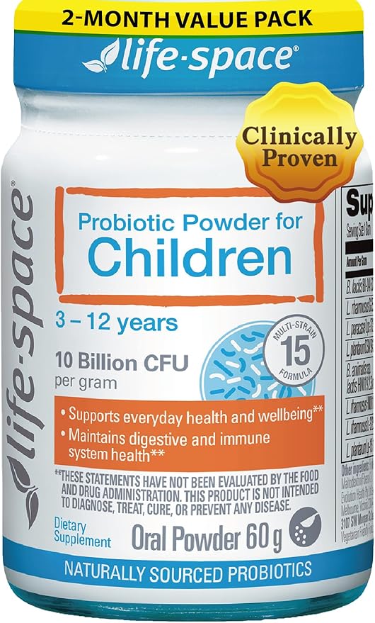 Life-Space Probiotic for Children 3-12 Years10 Billion CFU &amp Multi Strain Improve Appetite for Relieve Picky Boost Digestive Health &amp Immune Support Children's Overall Health 60 Grams