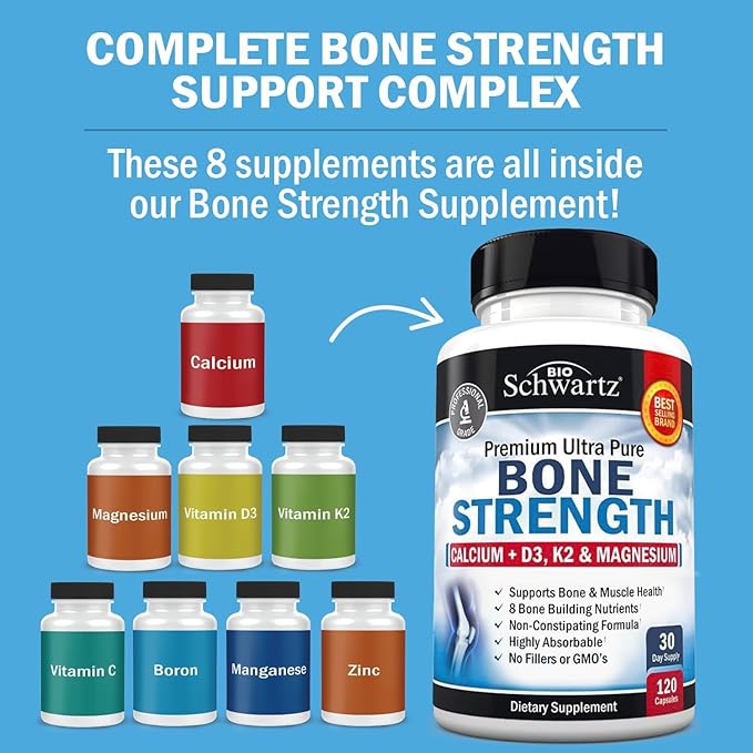 BioSchwartz Daily Multivitamin for Women 50 &amp Over (1 Month Supply) Plus Bone Strength Mineral Supplement with Calcium and Magnesium (1 Month Supply)
