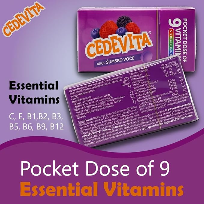 Cedevita Multivitamin Healthy and Sweet Candies - Pack of 8 (Forest Fruit)
