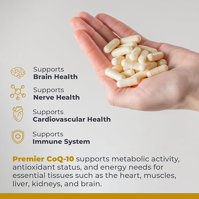 Premier Research Labs CoQ10 - Coenzyme Q10 Co Q 10 Supplement 100mg Capsules Ubiquinol Co Enzyme Q-10 with Red Algae &amp MCT Oil - 60 Vegetarian Capsules