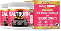 SaltBurn Max Extra Strength Natural Supplement with Organic Herbal Ingredients Turmeric Moringa Wheatgrass 28 Servings 6.3 oz (2)