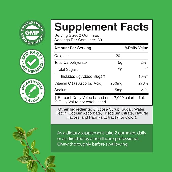 Bundle of Hair Skin and Nails Gummies - Extra Strength Biotin and Collagen 10000mcg per Serving and Chewable Vitamin C Gummies - Halal Ascorbic Acid Immune Booster &amp Natural Cold Remedy for Adults
