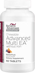 Bariatric Advantage Chewable Advanced Multi EA Without Iron - High Potency Daily Multivitamin - for Bariatric Surgery Patients Including Gastric Bypass &amp Sleeve Gastrectomy - Mixed Fruit - 60 Coun