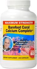 1500mg 240 Capsules- Coral Calcium Supplement Developed by Bob Barefoot- Supports Overall Health &amp PH Levels- Contains Calcium Magnesium &amp Vitamin D3