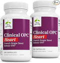 Terry Naturally Clinical OPC Heart - Heart Health Supplement with Magnesium Vitamin B6 Grape Seed Extract - Dietary Supplement for Artery Health &amp Circulation - 60 Capsules (Pack of 2)