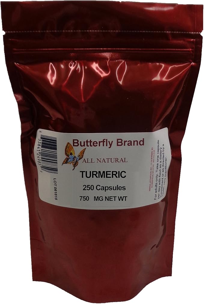 Turmeric Capsules 750mg Bag of 250