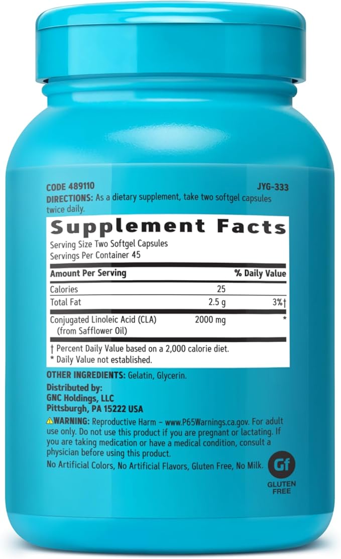 GNC Total Lean Premium CLA 3-6-9 | Improves Body Composition &amp Muscle Tone Fuels Energy Without Stimulants Supports Cardiovascular &amp Joint Health | 90 Softgel Capsules