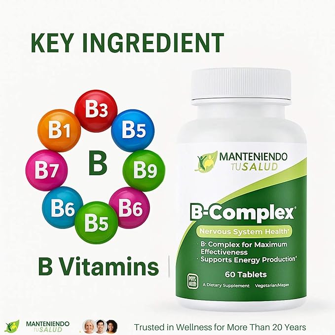 B-Complex Energy Production Vitamin Supplement 60 Tablets