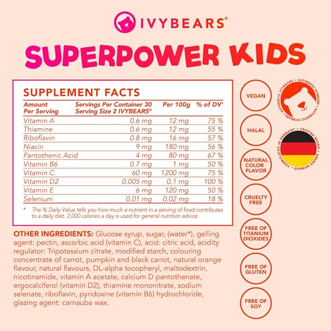 IvyBears® Family Hair &amp Health Bundle – Hair Vitamins for Men &amp Women + Kids Multivitamin Gummies – Daily Hair Skin &amp Immunity Support – Vegan – Made in Germany – 3-Pack