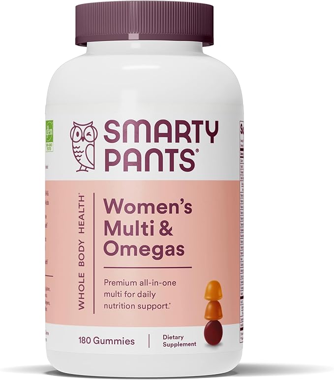 SmartyPants Kids Multivitamin Gummies &amp Women's Multivitamin Gummies: Omega 3 Fish Oil (EPA/DHA) Methylfolate