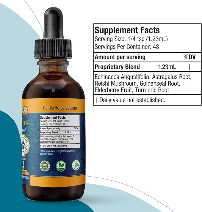 MunoMax - Advanced Immune Support Supplement - Liquid Delivery for Better Absorption - Echinacea Astragalus Reishi Goldenseal Elderberry &amp More!