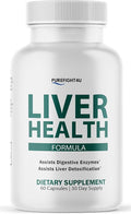 Liver Health Herbal Liver Support Supplement Liver Cleanse Detox &amp Repair Formula with Milk Thistle Silymarin Dandelion Root and Artichoke Extract for Liver Health 60 Capsules (1Pack)