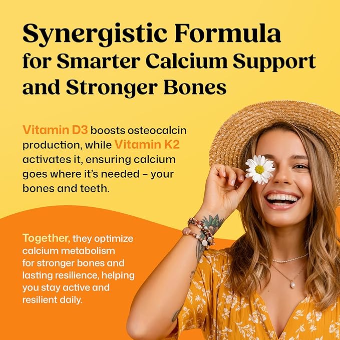 ColonBroom Vitamin D3 K2 | Supports Immune System Mood Balance Strong Bones &amp Teeth | Vegan Non-GMO Gluten-Free | Maximum Strength 2-in-1 K2 D3 Vitamin Supplement (30 Capsules 1 Month Supply)