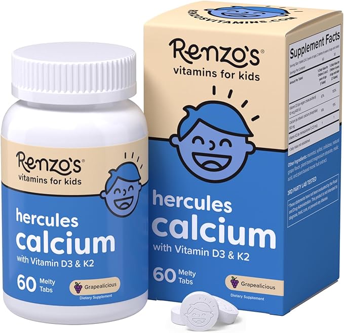 Renzo's Vitamins Stronger Now Bundle - Picky Eater Kids Multivitamin Hercules Calcium and Vitamin D3 for Kids
