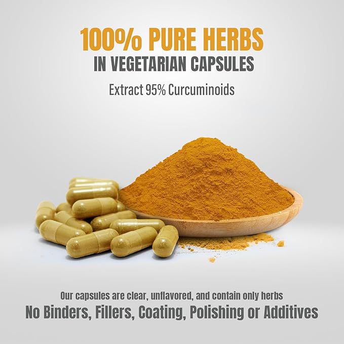 Herbsforever Turmeric Curcumin 90 Vege Capsules – 800 Mg Each